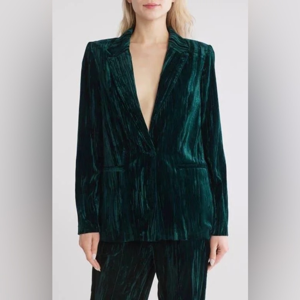 WAYF Women's Textured Velvet Blazer